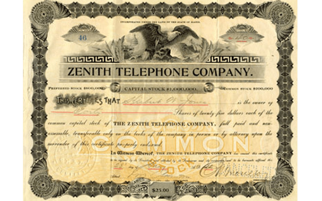 International Telephone and Telegraph Corporation 1977 Stock Certificate 