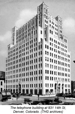 The telephone building at 931 14th St., Denver, Colorado (THG archives)